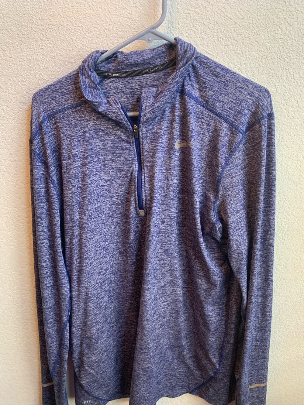 Nike Men’s Heathered Blue Quarter-Zip Performance Jacket